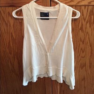 White sweater cardigan American Eagle